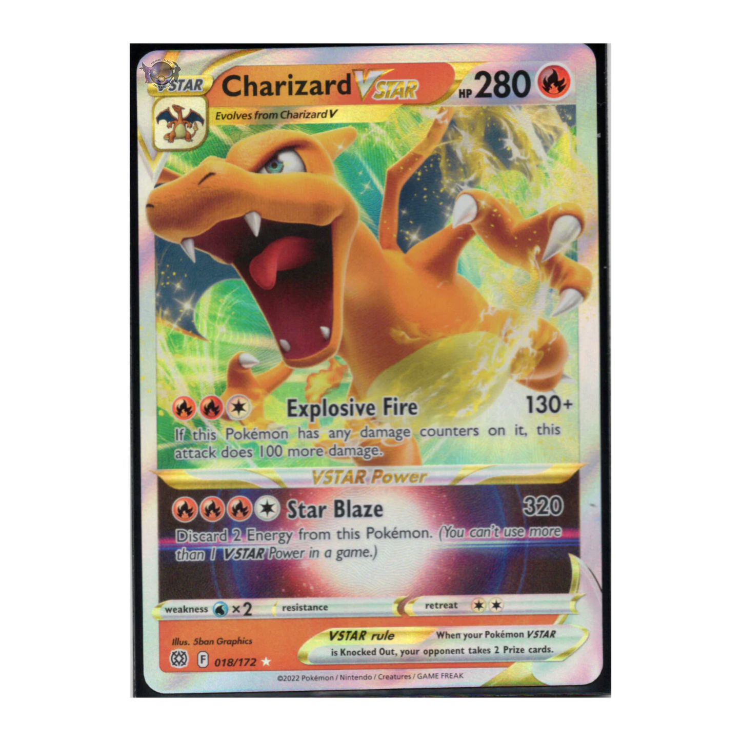 Charizard Vstar- 018/172 - Sword & Shiled : Brilliant Stars