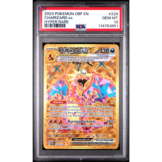 Charizard ex - 228/197 - PSA 10 - Scarlet & Violet : Obsidian Flames