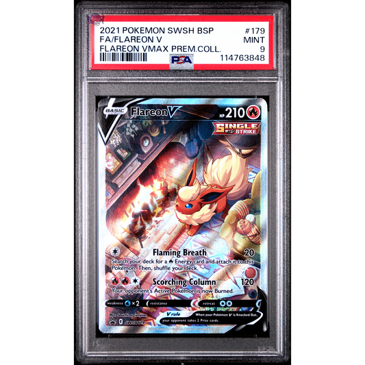 Flareon V - SWSH179 - PSA 9 - Sword & Shield : Flareon VMAX Premium Collection
