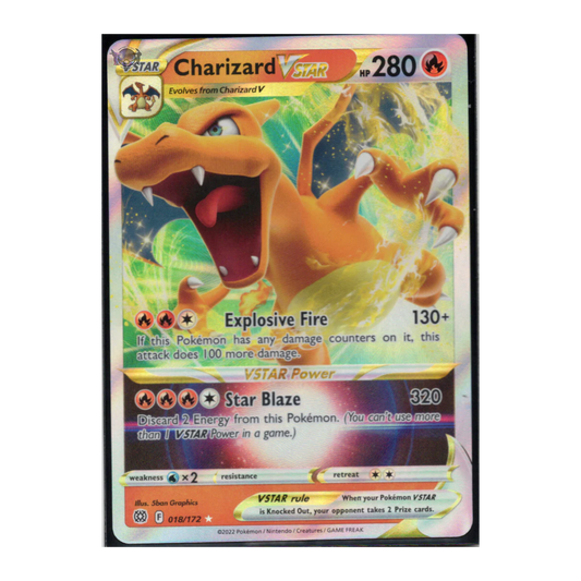 Charizard Vstar- 018/172 - Sword & Shiled : Brilliant Stars