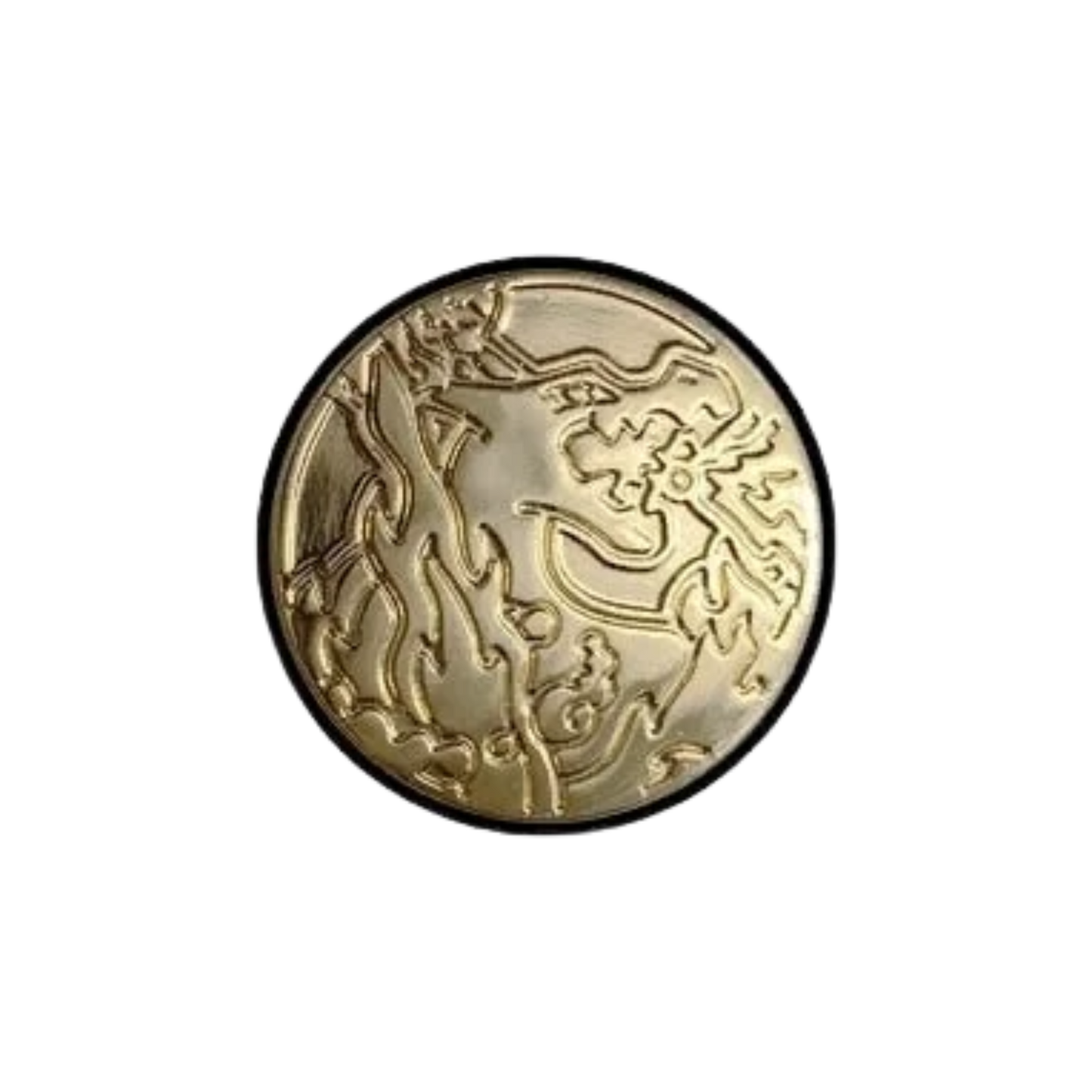 Gigantamax Charizard Gold Metal Coin - Pokemon-Mønt (Flip Coin/Badge/Emblem)