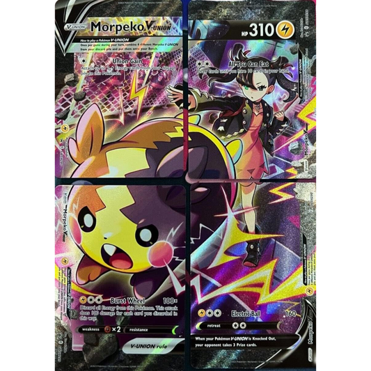 Sword & Shield Black Star Promos af Morpeko V-Union kort Set +Professor Burnet