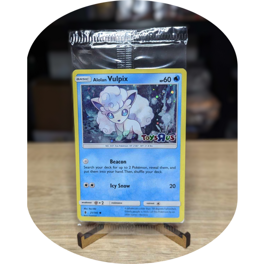 Alolan Vulpix 21/145 Toys R´ Us - Sun & Moon - Cosmo Foil - Promo Stamp Kort