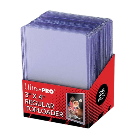 Ultra Pro Toploader: Gennemsigtigt Plastik (25 stk.) (Perfekt til Pokemon kort mm.)