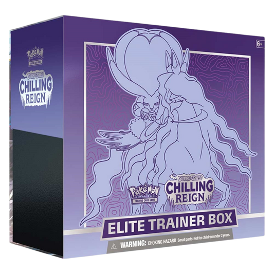 Pokemon Sword & Shield: Chilling Reign Elite Trainer Box: Chilling Reign (Purple) OR Chilling Reign (Blue)