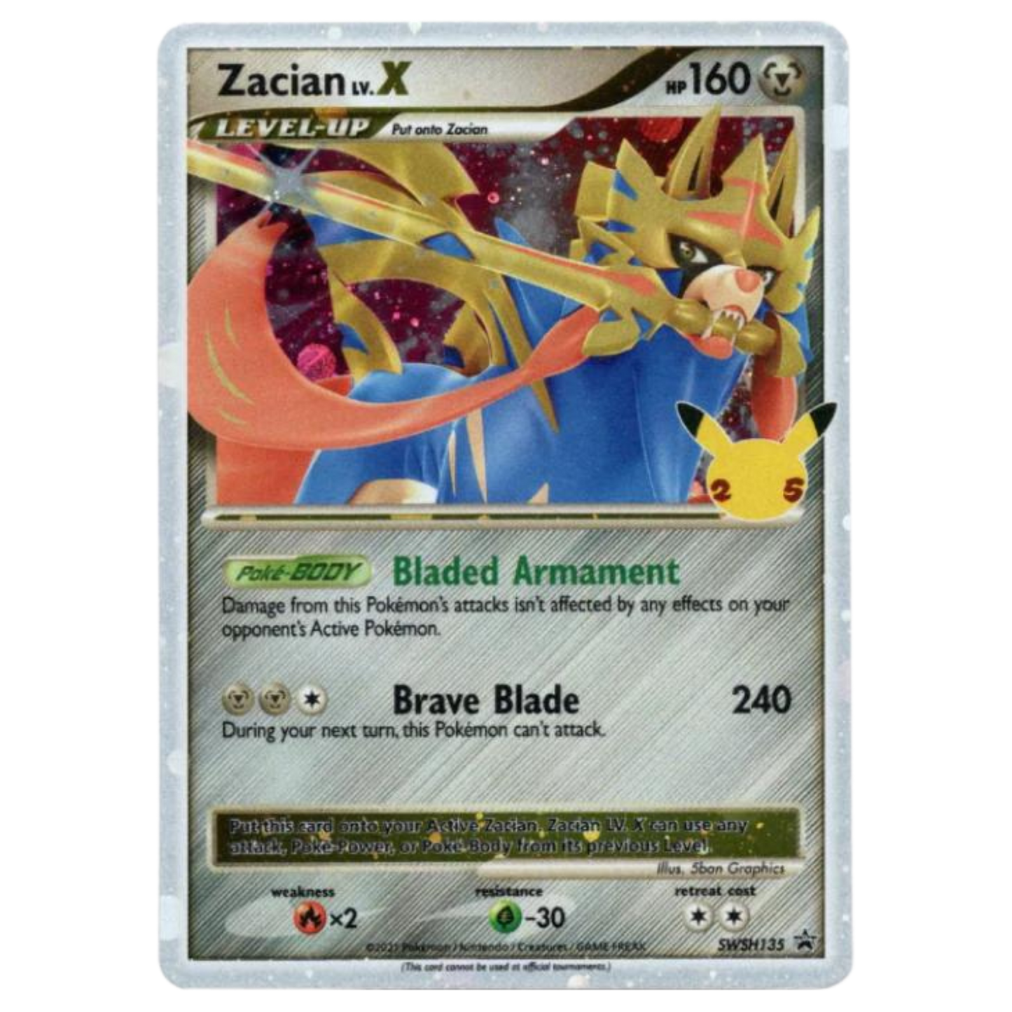 Zacian Lv. X Swsh135 Promo